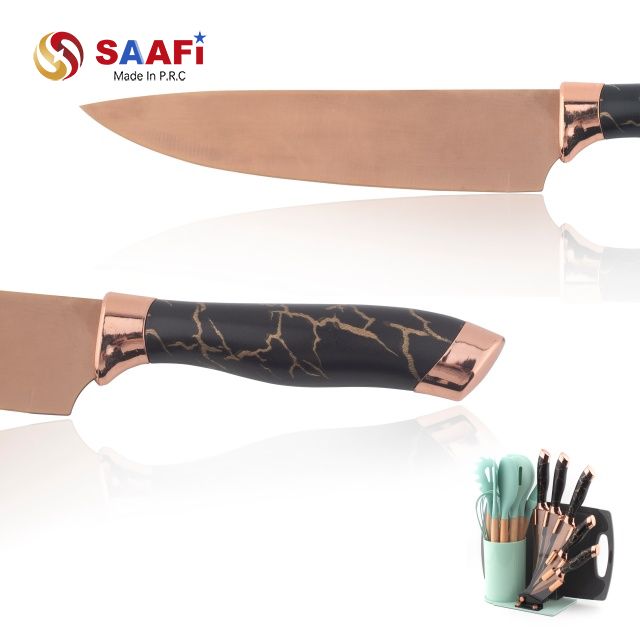 Modern Kitchen Knife Block with Utensil Holder – Space-Saving Knife Storage Stand