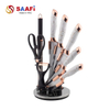 Modern Acrylic & Stainless Steel Knife Holder – Rotating Block with Custom Logo Options