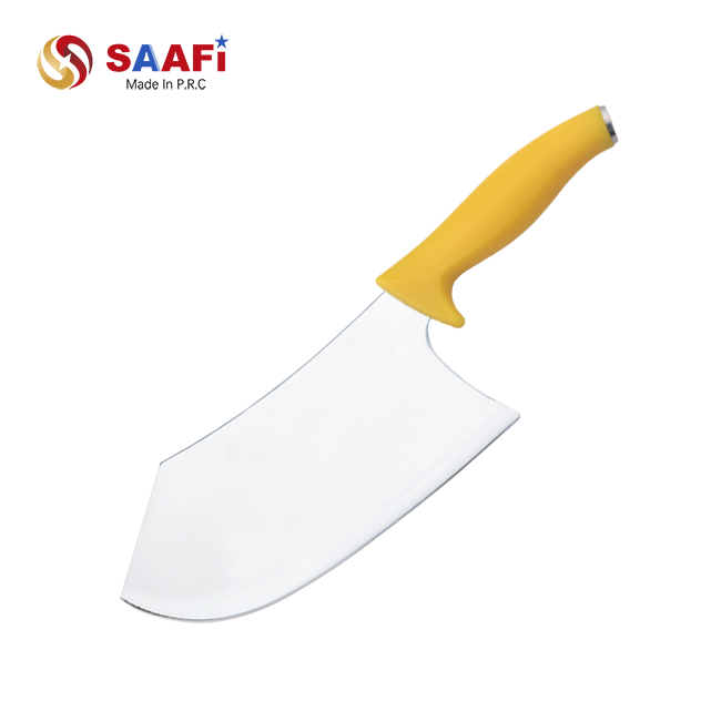 Professional Kitchen Knives with Yellow Plastic Handles