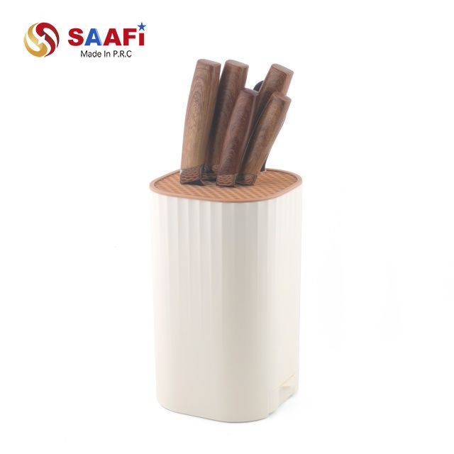 Universal Knife Block with Removable Top – Compact Plastic Knife Holder for Kitchen Organization