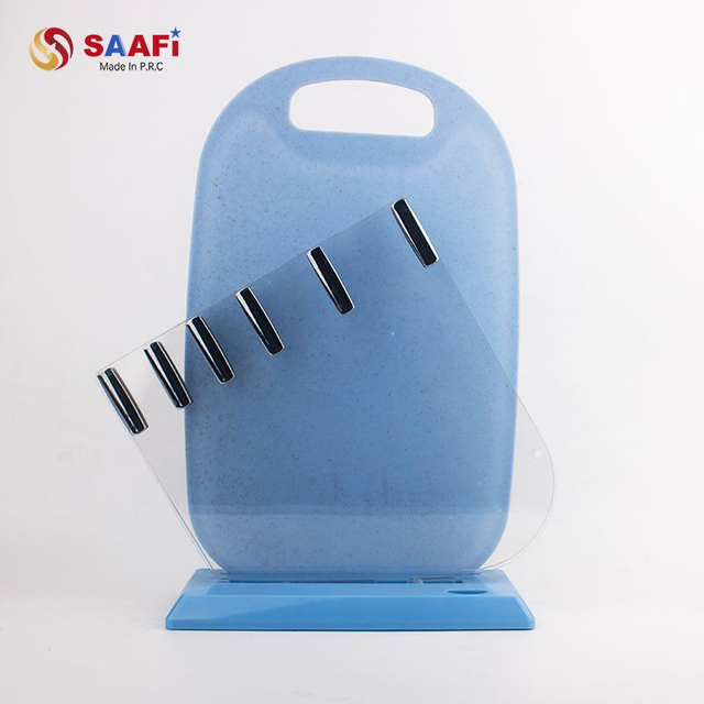 Multi-Functional Cutting Board with Acrylic Knife Holder – Kitchen Organization & Storage Solution