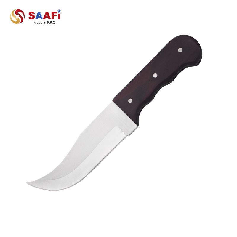 Curved Blade Kitchen Knives with Wooden Handle – 5 Inch & 6 Inch Stainless Steel