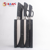 Snowflake Speckled Multifunctional Kitchen Knife Block – Modern Wooden Knife Holder for Home & Professional Use