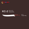 Curved Blade Stainless Steel Chef Knife with Merbau Wood Handle – Professional Kitchen Knife