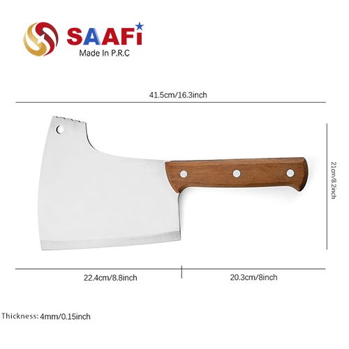 Heavy-Duty Cleaver Knives with Merbau Wood Handle (8″–10″)