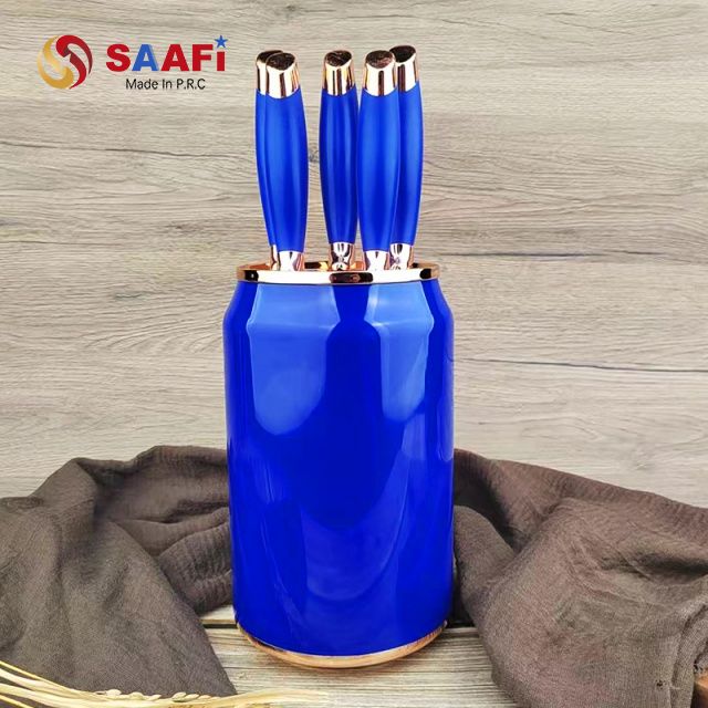 Modern Round Knife Block – Space-Saving Stainless Steel Knife Holder for Kitchen Organization