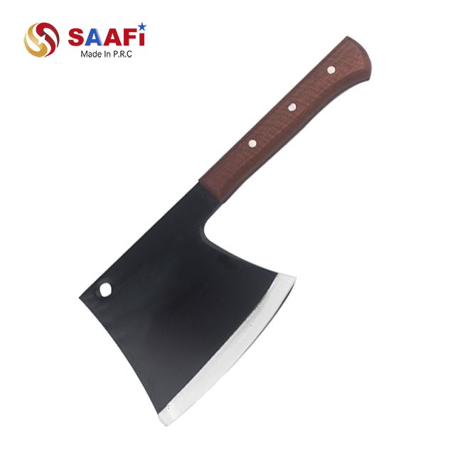 Heavy-Duty Butcher Cleaver with Wooden Handle – 6.8mm Thick Blade for Meat And Bone Cutting