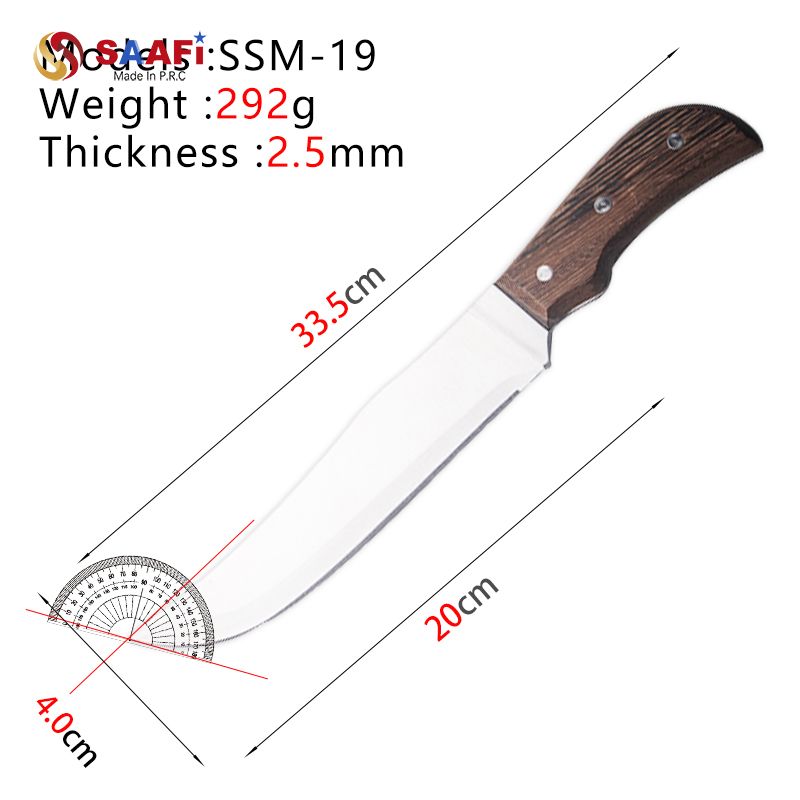 Premium Wooden Handle Fixed Blade Knife – 8