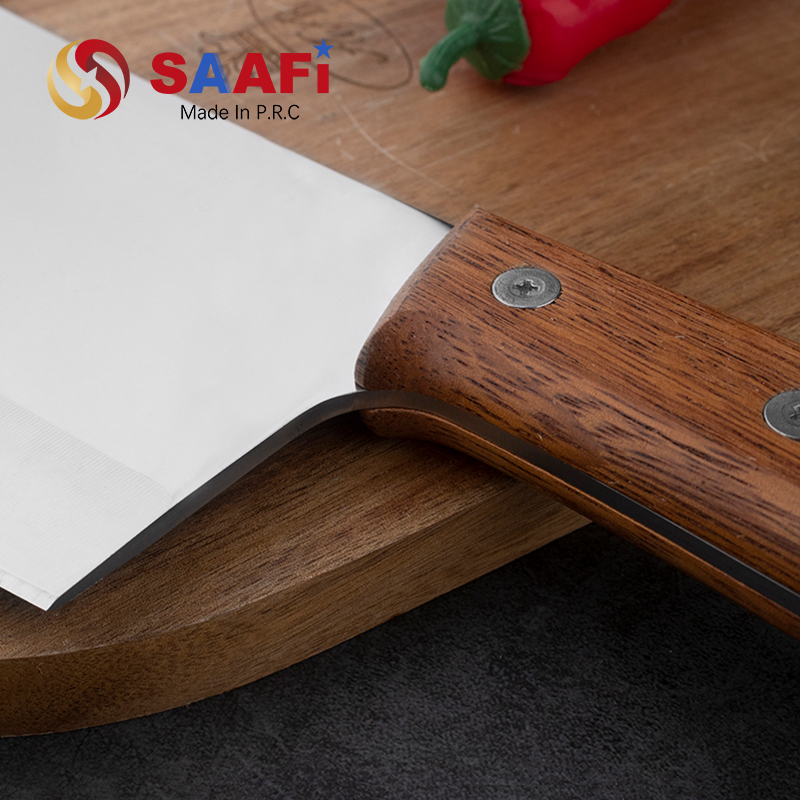 Axe Slaughter Knife with Wood Handle