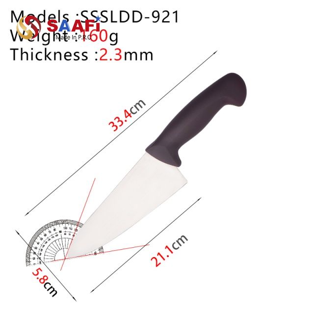 plastic handle cooking knife
