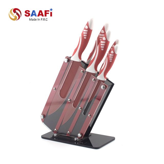 Acrylic Knife Block with Modern Transparent Design – Durable Kitchen Knife Holder