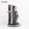 Rotating Acrylic Knife Block with Stainless Steel Stand – Modern Kitchen Knife Holder