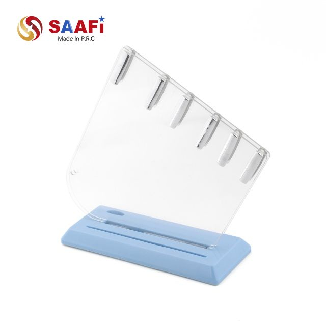 Magnetic Acrylic Knife Block – Transparent Universal Knife Holder with Blue Base