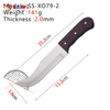 Curved Blade Kitchen Knives with Wooden Handle – 5 Inch & 6 Inch Stainless Steel