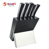 Modern Knife Block with Stainless Steel Base And Multi-Slot Design for Kitchen Storage