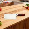 Professional Stainless Steel Cleaver Knife with Ergonomic Wooden Handle – 18cm Blade