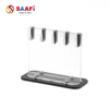 Clear Acrylic Knife Block Stand – Transparent Magnetic Kitchen Knife Holder for 4 Knives