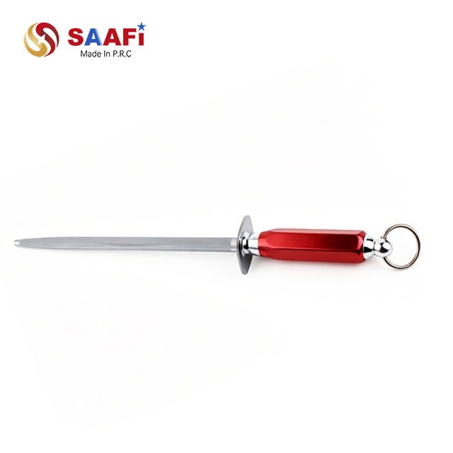 Aluminum Handle Honing Steel – Professional Knife Sharpening Rod for Kitchen Use