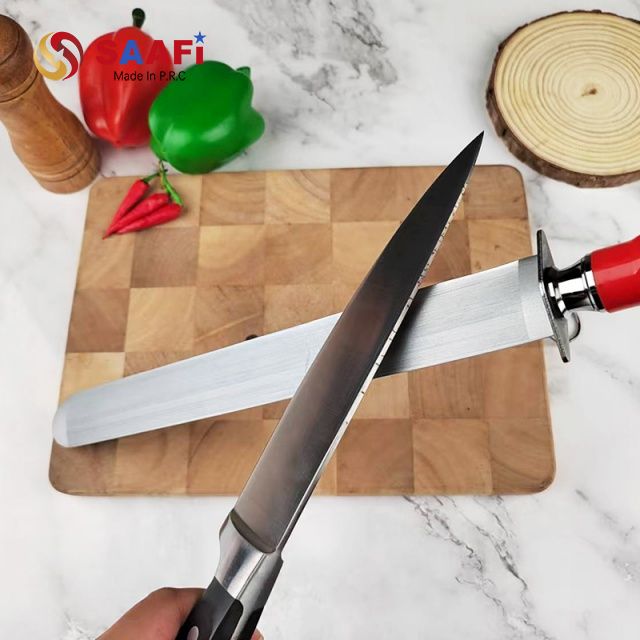 Stainless Steel Knife Sharpening Rod with Plastic Handle – Professional Honing Tool