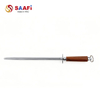 Professional Round Honing Steel with Wooden Handle – Kitchen Knife Sharpening Rod for Chefs