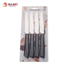 4PCS Plastic Handle Steak Knife Set – Serrated Stainless Steel Table Knives for Kitchen & Restaurant Use
