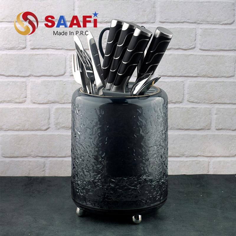 Transparent Kitchen Clear Acrylic Knife Block