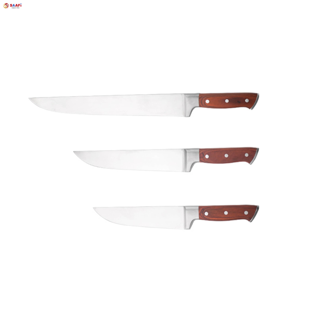 Professional Chef Knives with Merbau Wooden Handle – 14″ To 20″ Stainless Steel Blades