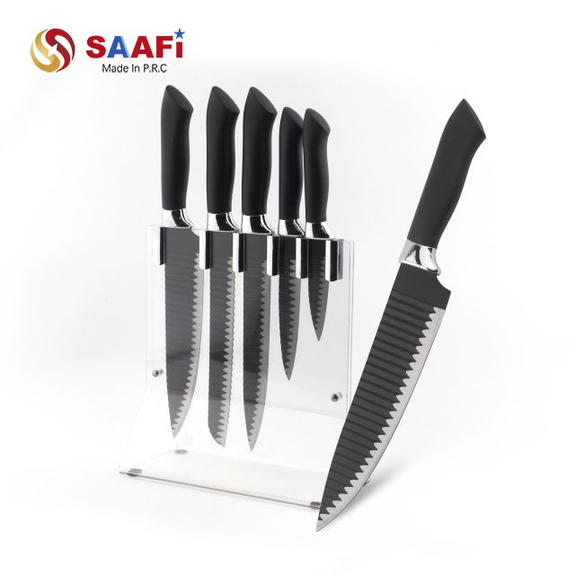 Clear Acrylic Magnetic Knife Block Holder – Modern Transparent Knife Stand for Kitchen Storage