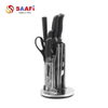 Rotating Stainless Steel Knife Block with Modern Slot Design for Kitchen Organization