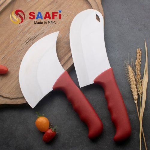 Square And Crescent Meat Cleaver Knives – 3Cr Stainless Steel, 4mm Thick, Plastic Handle, 4″ & 8″ Sizes