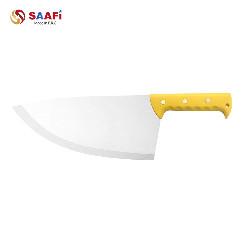 Professional Heavy-Duty Cleaver Series with Color-Coded Plastic Handles – Curved, Square, Round, Flat Wide & Deep Curve Blades
