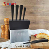 Modern Knife Block with Stainless Steel Base And Multi-Slot Design for Kitchen Storage