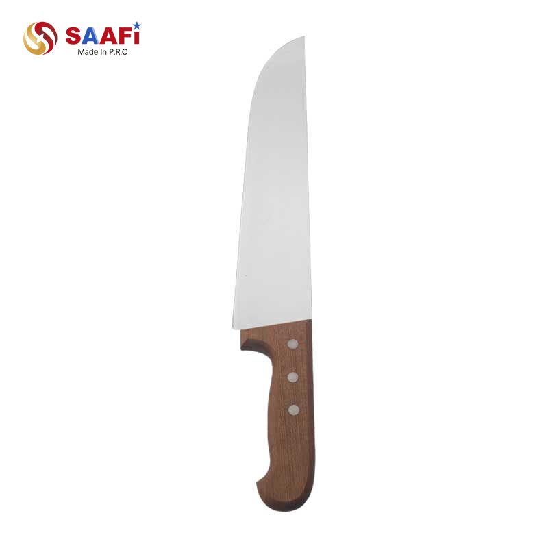 3Cr Stainless Steel Kitchen Chopper with Triple-Riveted Wooden Grip