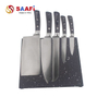 Modern Magnetic Knife Block with Sleek Black Galaxy Finish for Kitchen Organization