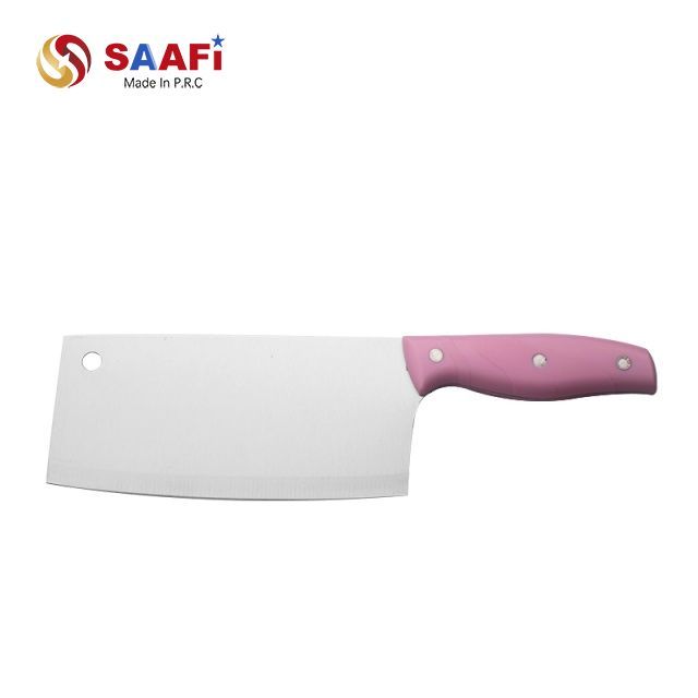 Professional Stainless Steel Cleaver Knife with Ergonomic Plastic Handle – Lightweight Kitchen Chopper