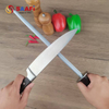Professional Stainless Steel Honing Rod with Wood Handle for Kitchen Knife Sharpening