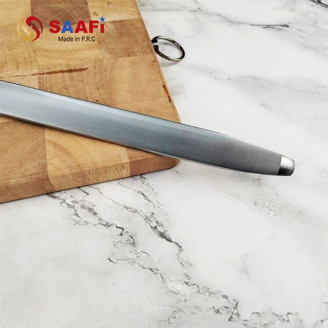 Professional Stainless Steel Sharpening Rod with Wooden Handle