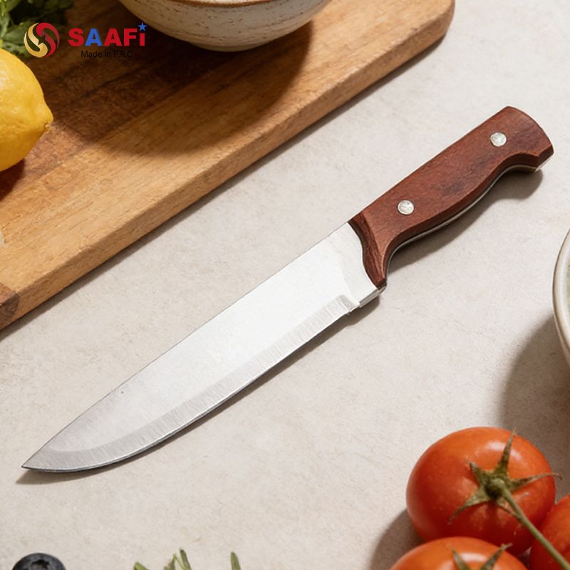 Professional Wooden Handle Chef Knife – Sharp & Durable Cutting Blade