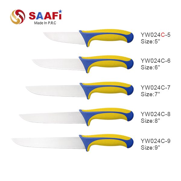 Plastic Handle Boning Knife for Meat Processing 5–9 Inch Stainless Steel Blade
