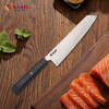 Hammered Kiritsuke Chef Knife with Wooden Handle – Japanese Style Stainless Steel Multipurpose Kitchen Knife