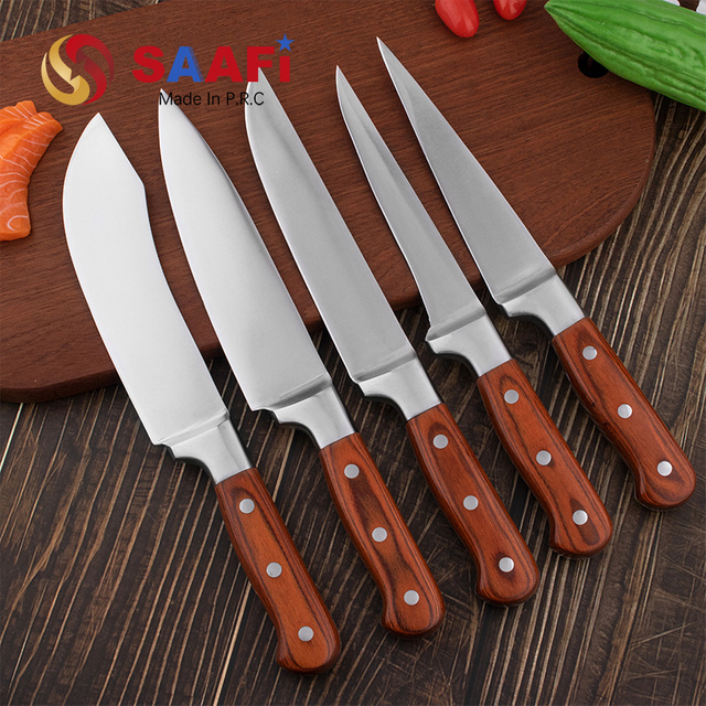Small Cutting Knife with Wood Handle