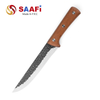 Black Coating Chef Knife with Sapele Wood Handle