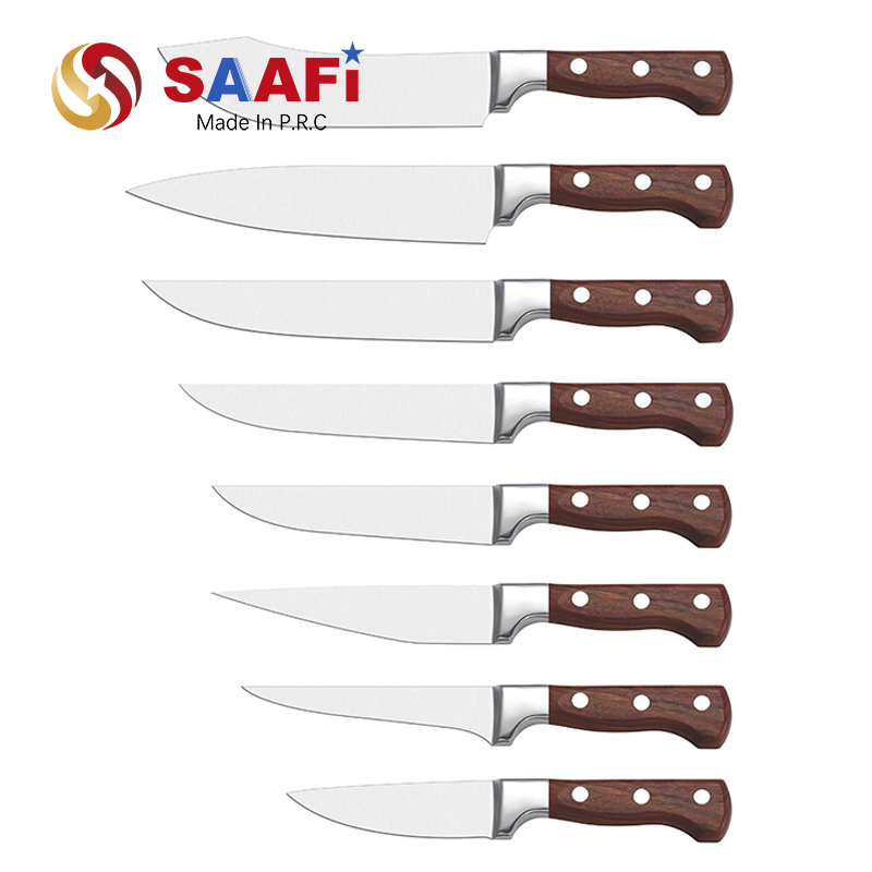 8 Inch Butcher Knife Rosewood Handle