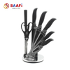 Rotating Stainless Steel Knife Block with Modern Slot Design for Kitchen Organization