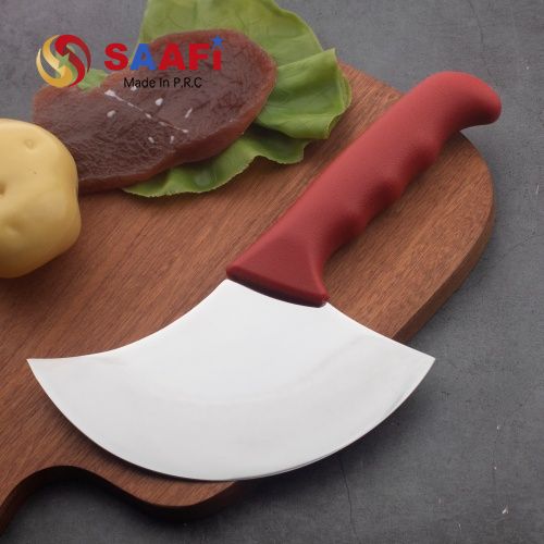 Square And Crescent Meat Cleaver Knives – 3Cr Stainless Steel, 4mm Thick, Plastic Handle, 4″ & 8″ Sizes