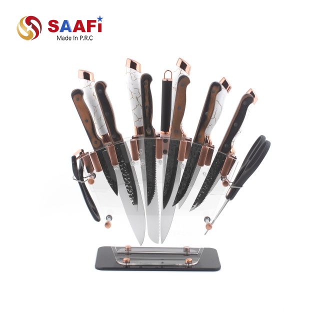 Transparent Acrylic Knife Block with Modern Design | Durable Knife Holder Stand