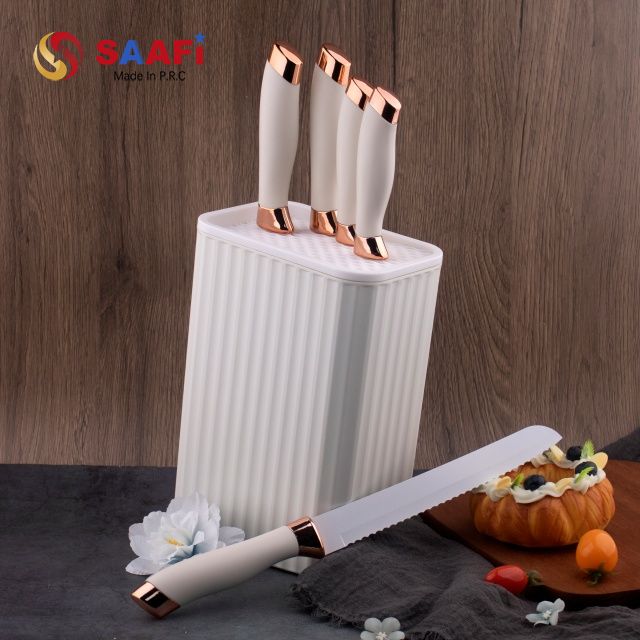 Universal Knife Block Holder – Modern Plastic Knife Stand for Kitchen Storage