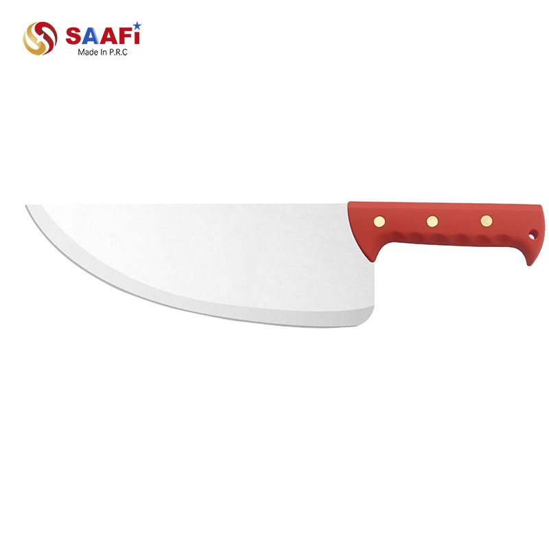 Professional Heavy-Duty Cleaver Series with Color-Coded Plastic Handles – Curved, Square, Round, Flat Wide & Deep Curve Blades