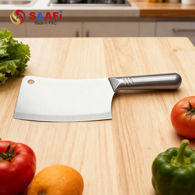 Stainless Steel Meat Cleaver Knife with Ergonomic Handle – Lightweight Kitchen Butcher Knife