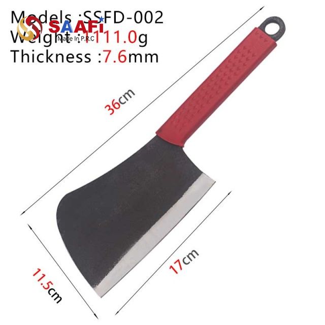 Heavy-Duty Plastic Handle Cleaver Knife – 7.6mm Thick Blade for Butchering & Kitchen Use